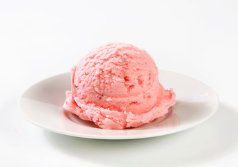 Scoop of pink ice cream