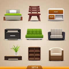 Furniture icons-set 8