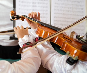 playing the violin