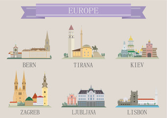 City symbol. Europe