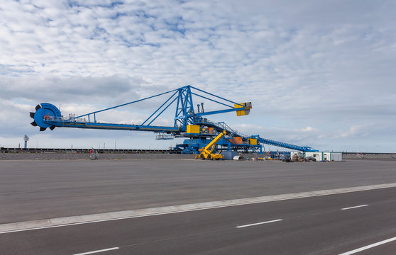 Giant bucket wheel excavator