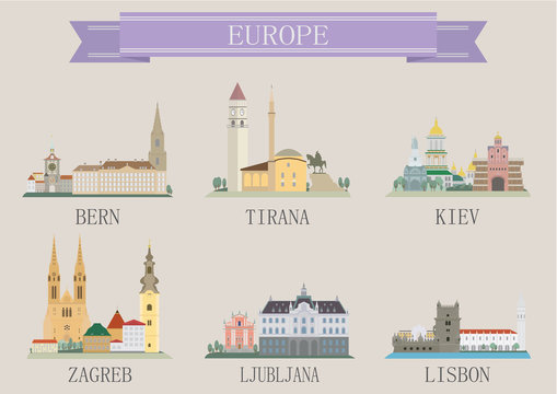 City symbol. Europe