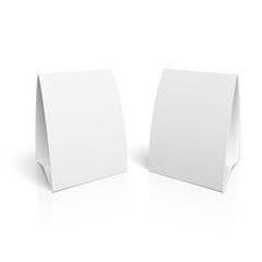 Blank paper table cards.