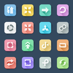 Arrow flat icons