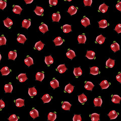 Background with apples arranged randomly