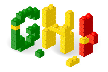 Naklejka premium Construction block vector ABC.