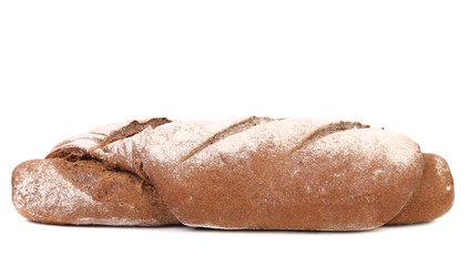 Brown bread dusted the flour.