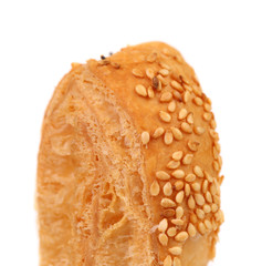 Just baked crunchy puff pastry with sesame.