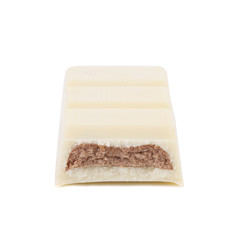 white chocolate bar with filling