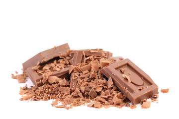 Chocolate bars and shaving.