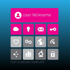 UI Design template with symbols