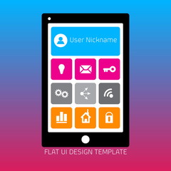 UI Design template profile for social media