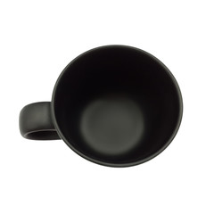 retro empty coffee cup black color isolated