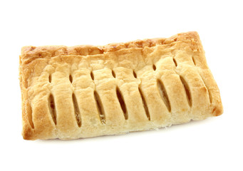 slice of fruit pie isolated on white