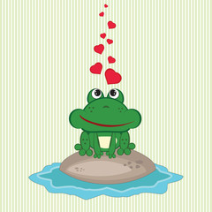 Frog in love