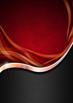 Red Black and Metal Luxury Background