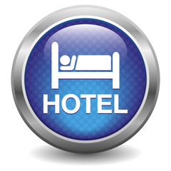 Blue hotel icon