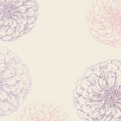 Hand drawing card flower background