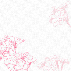 Fototapeta na wymiar Hand drawing flower blossom