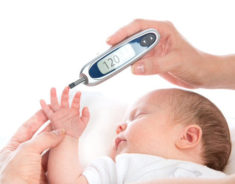 Measure Child Glucose Level Blood Test Diabetes