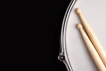 Fotobehang Snare drum and drumsticks © m_dinler