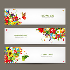 Floral style banners for your design