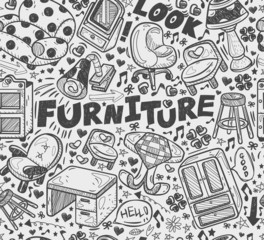 seamless furniture pattern