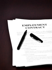 Employment Contract on Desk