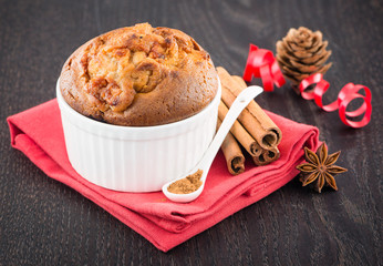 Delicious apple muffins with cinnamon