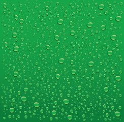 green background with water drops