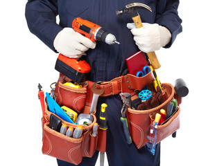 Handyman with a tool belt.