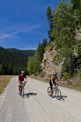 Naklejka premium mountain biking