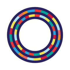 Ukrainian national round pattern, vector.