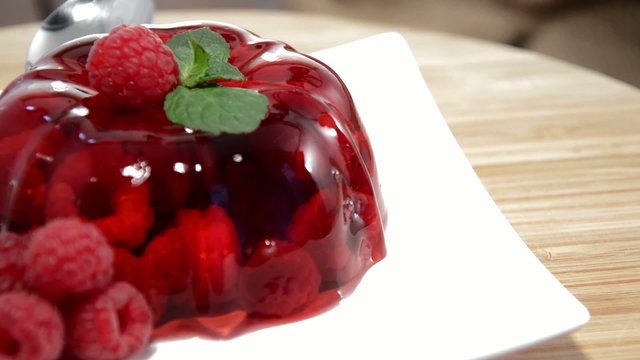 Rotating Rapsberry Jello