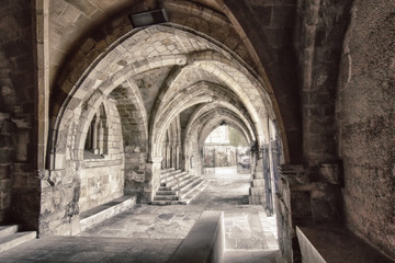 Obraz premium Cathedral and cloister of Our Lady of the Assumption in Santande