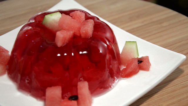 Rotating Watermelon Jello