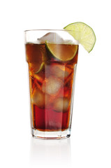 Cuba libre cocktail