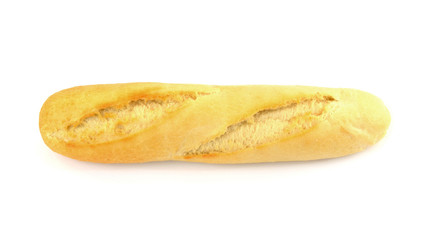 Baguette on White Background white with clipping path