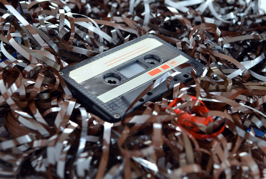 Cassette and tape background