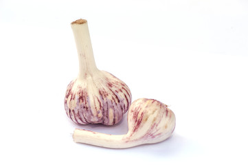 Garlic isolated on white background