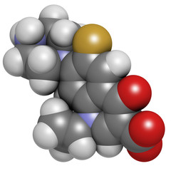 Ciprofloxacin antibiotic drug (fluoroquinolone class)