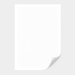 White squared paper sheet background or textured