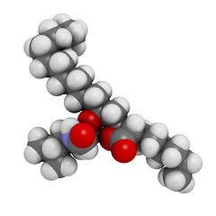 Orlistat obesity drug, chemical structure.
