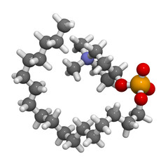 Perifosine investigational cancer drug, chemical structure.