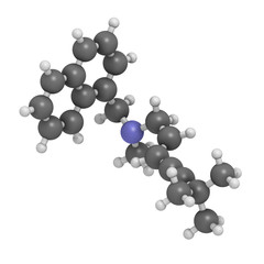 Terbinafine antifungal drug, chemical structure.
