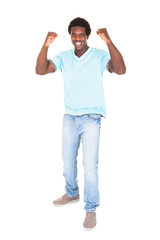 Fototapeta premium Young African Man Enjoying His Success
