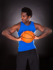 African Man With Basketball