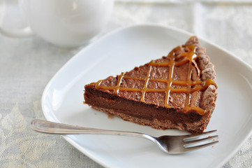 Schokoladen Karamell Tarte
