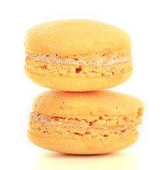 Gentle macaroons isolated on white