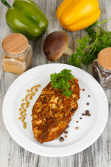 Roasted chicken fillets